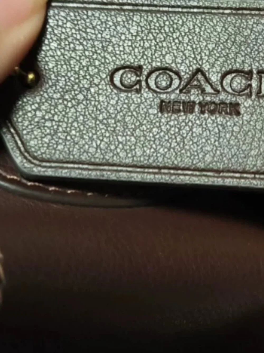 Coach Brown Leather Shoulder Bag Chain Strap Handbag Small Purse